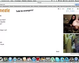 Omegle. kanadyjski dziwka z ogromne cycki fucks jej mąż